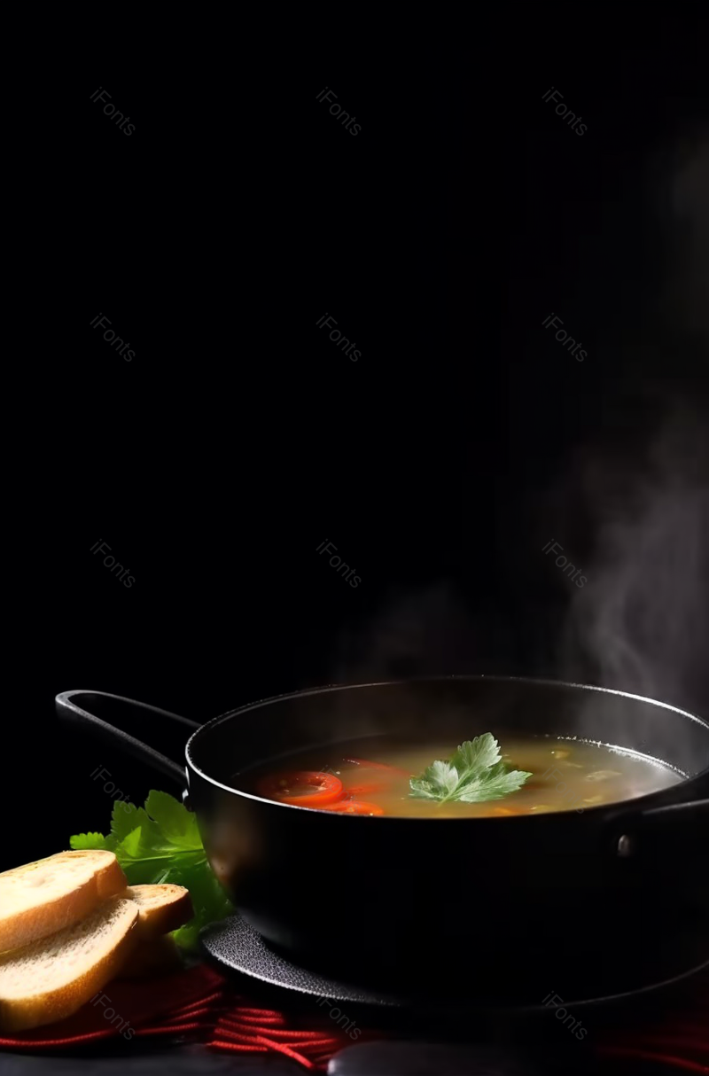 健康饮食蔬菜汤面包片食物摆拍摄影图,高清,摄影图,摄影图片,图片大全,摄影图免费下载